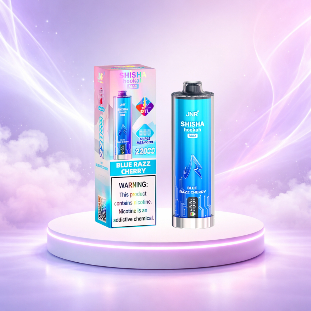 JNR Shisha Hookah Max 22K España Vaper Desechable Blue Razz Cherry 22000 caladas - puff vapers desechables