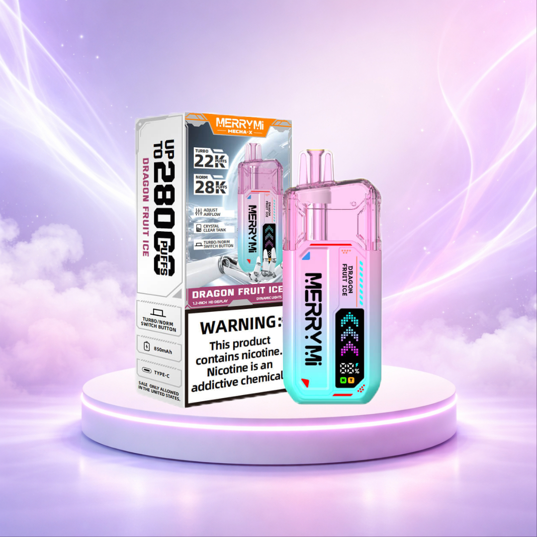 MerryMi Mecha X 28K España Vaper Desechable Dragon Fruit Ice 28000 caladas - many puffs caladas vaper